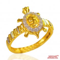 22k Gold Turtle Ladies Ring
