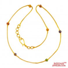 22K Gold Meenakari  Chain ( 22Kt Gold Fancy Chains )