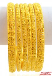 22Kyellow  Gold Bangles Set(6 pcs) ( Set of Bangles )