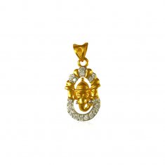 Ganesha Pendant with CZ