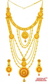 22 Kt Gold Bridal Necklace Set 