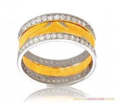 18K Fancy Two Tone Band