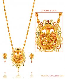 22K Designer Temple Necklace Set