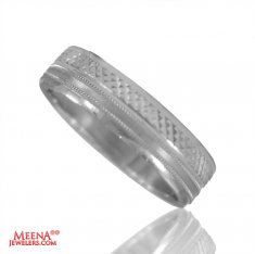 18 Kt White Gold Wedding Band