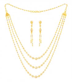 22k Gold Three Layered Fancy Set