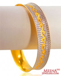 22k Gold Two Tone Kada(1 pc)