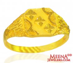 22K Yellow Gold Mens Ring ( Mens Gold Ring )