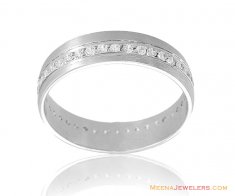 18Kt White Gold Fancy Wedding Band ( Wedding Bands )