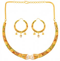 22Karat Gold  Pipe Necklace Set