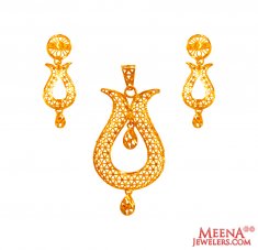 22Kt Gold Fancy Pendant Set