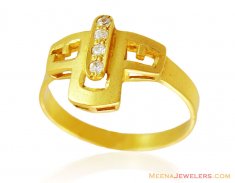 22k Fancy Gold Matte Finish Ring