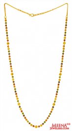 22K Gold Meenakari Chain 26 In ( 22Kt Long Chains (Ladies) )