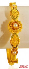 22 Kt Gold Pearl Kada