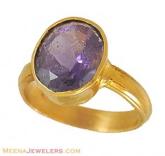 22K Gold Amethyst Ring