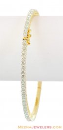 Yellow gold Diamond Bangle 18K