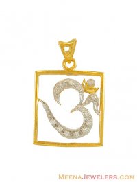 22k Designer Om Pendant