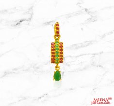 22Kt Ruby Emerald Gold Pendant