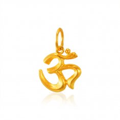 22 Karat Gold Om Pendant