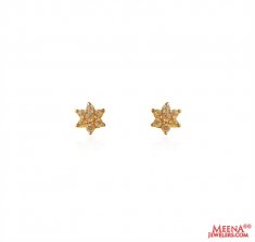 22 Kt Gold CZ Earrings