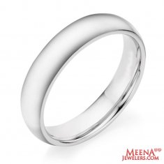 18 Kt White Gold  Wedding Band