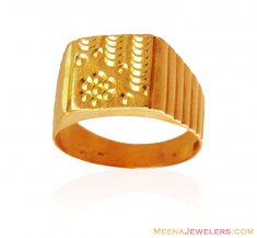 22K Solid Gold Mens Ring ( Mens Gold Ring )