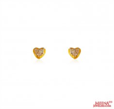 22Kt  Gold CZ Earrings  