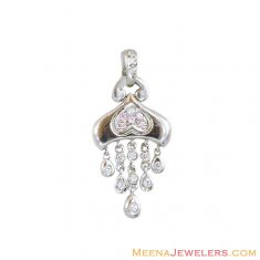 18K White Gold Fancy  Pendant