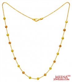 22K Gold Meenakari Beads Chain 