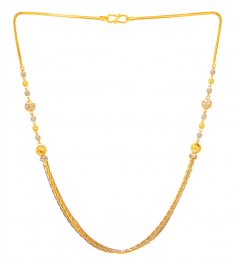 22KT Gold Four Layered Chain ( 22Kt Gold Fancy Chains )