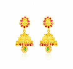 22k Long Chandelier Earrings ( Long Earrings )