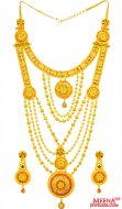 22 Kt Gold Bridal Necklace Set C